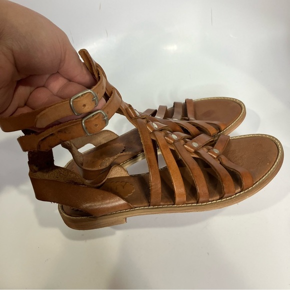 Vanity genuine leather gladiator sandals made in Italy women’s size 36 festival - Picture 2 of 8